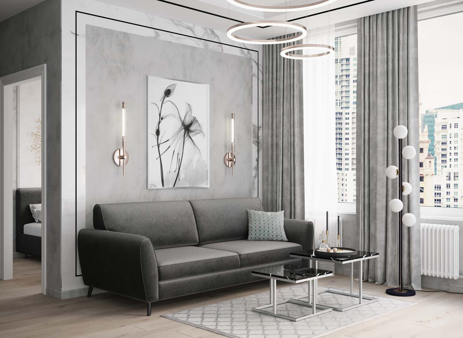 Комната в стиле ар-деко. Диван на фотографии — MOON
                176